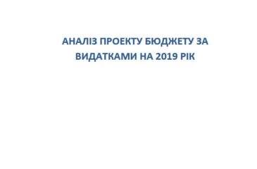 Аналіз проекту бюджету за видатками на 2019 рік